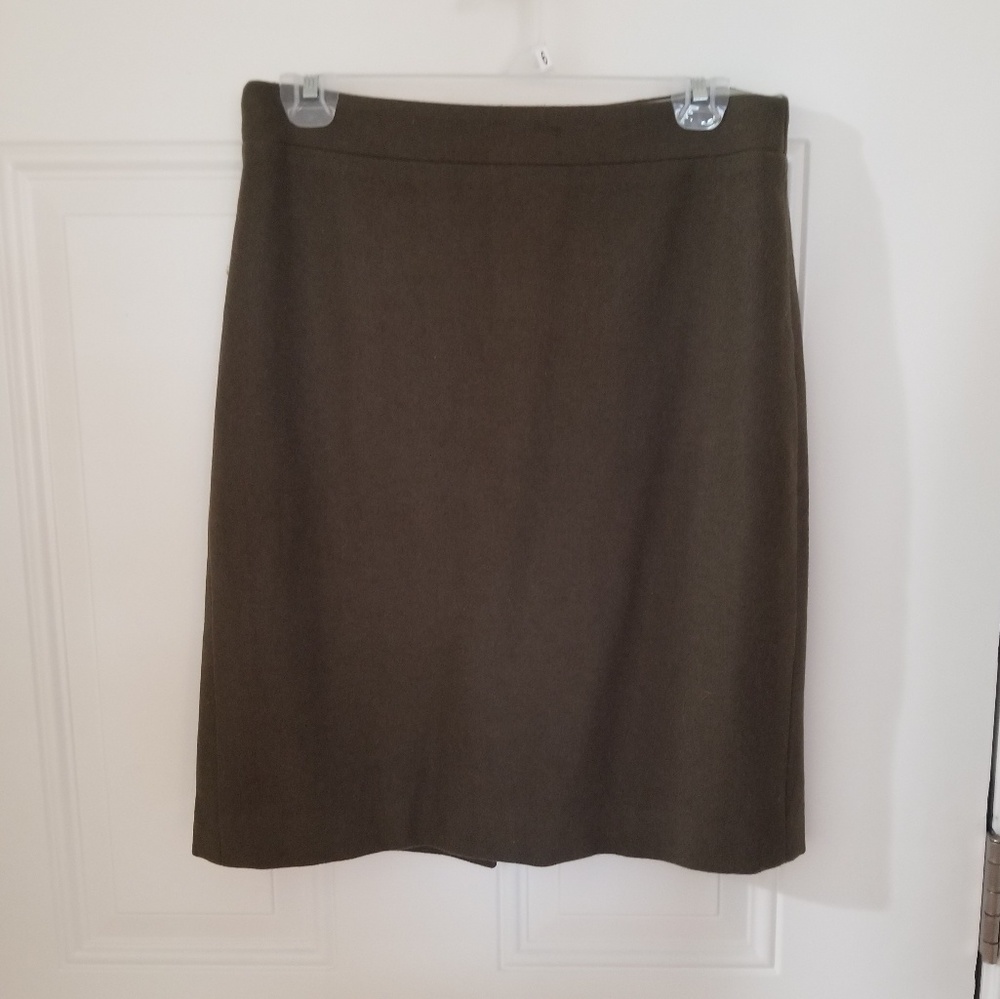 J. Crew The Pencil Skirt in Olive